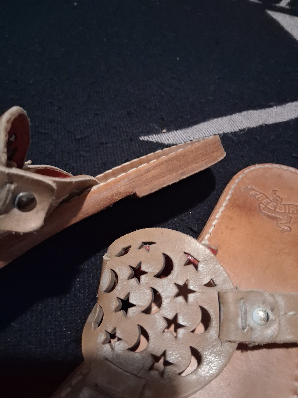 Freebird by Steven Tan Leather Cutout Star & Moon Sandals - Picture 6 of 8